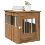 vidaXL Hondenbench 64,5x80x71 cm bewerkt hout artisanaal, Dieren en Toebehoren, Verzenden, Nieuw