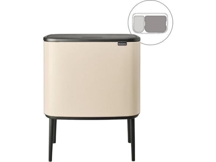 Brabantia Bo Touch Bin - Prullenbak - 2 vakken 34 l - Soft, Huis en Inrichting, Woonaccessoires | Overige, Zo goed als nieuw, Verzenden