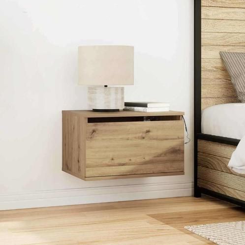 vidaXL Wandkastje voor Bed met lade 2 pcs artisanaal, Huis en Inrichting, Slaapkamer | Nachtkastjes, Nieuw, Verzenden
