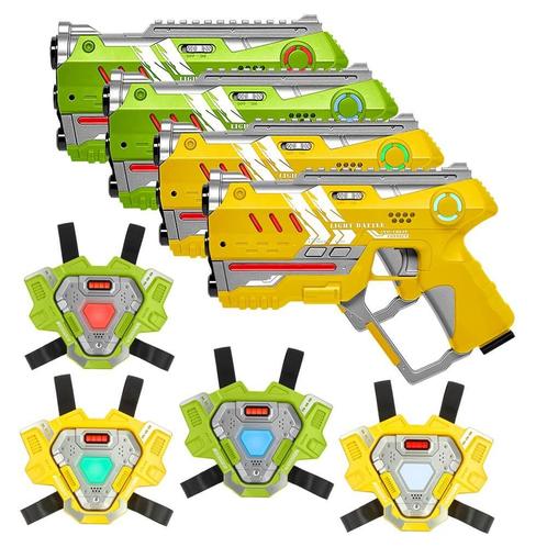 4 Connect laserguns Geel/Groen + 4 Connect Vesten, Enfants & Bébés, Jouets | Extérieur | Jeu d'action, Enlèvement ou Envoi
