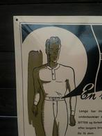 Janus Emaille Bord - Vintage Reclame Ondergoed met Riem -, Antiek en Kunst