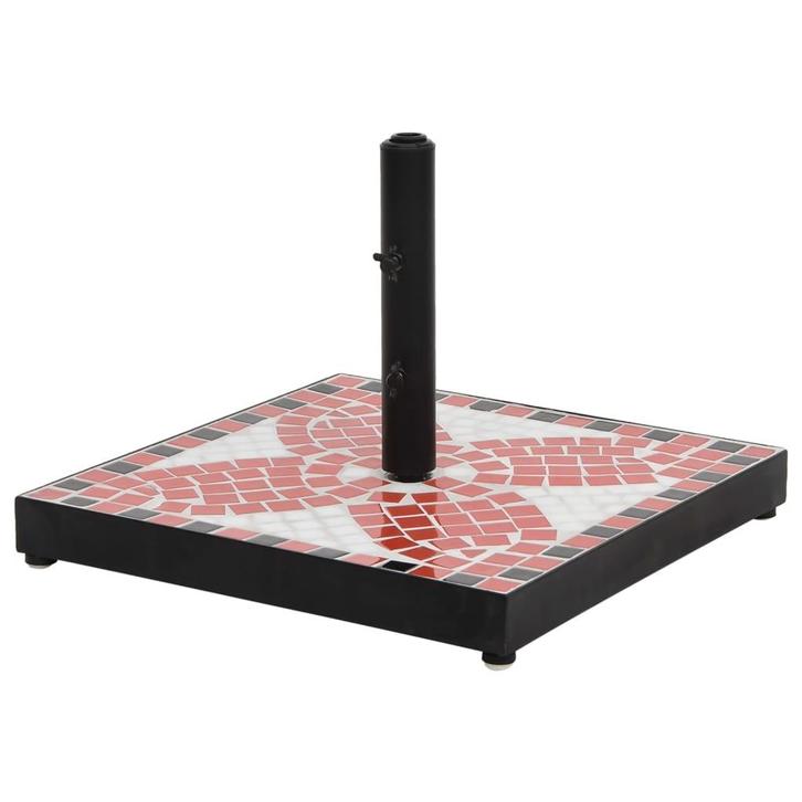 vidaXL Parasolvoet vierkant 12 kg terracottakleurig wit, Tuin en Terras, Parasols, Nieuw, Verzenden