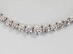 Halsketting - 14 karaat Witgoud - 13.93ct. tw. Diamant