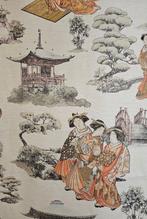 300x280cm! Exclusieve oosterse stof met geisha lithos -