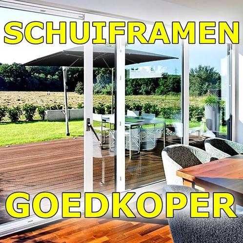 SCHUIFRAMEN PRIJZEN DEZE MAAND VEEL GOEDKOPER TOT WEL 33% !, Doe-het-zelf en Bouw, Raamkozijnen en Schuifdeuren, Nieuw