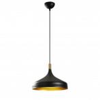 Moderne hanglamp zwart goud 36 cm | Trina, Nieuw, Overige materialen, Modern, Verzenden