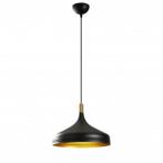 Moderne hanglamp zwart goud 36 cm | Trina, Huis en Inrichting, Lampen | Hanglampen, Verzenden, Nieuw, Overige materialen, Modern