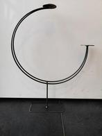 Metalen frame zwaar kandelaar dubbel sikkelmodel 56x40 cm, Nieuw