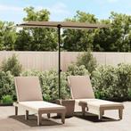 vidaXL Parasol met aluminium paal 2x1,5 m taupe, Verzenden, Nieuw