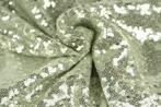 10 meter paillettenstof - Zilver - 100% polyester, Overige kleuren, Verzenden, 120 cm of meer, Polyester