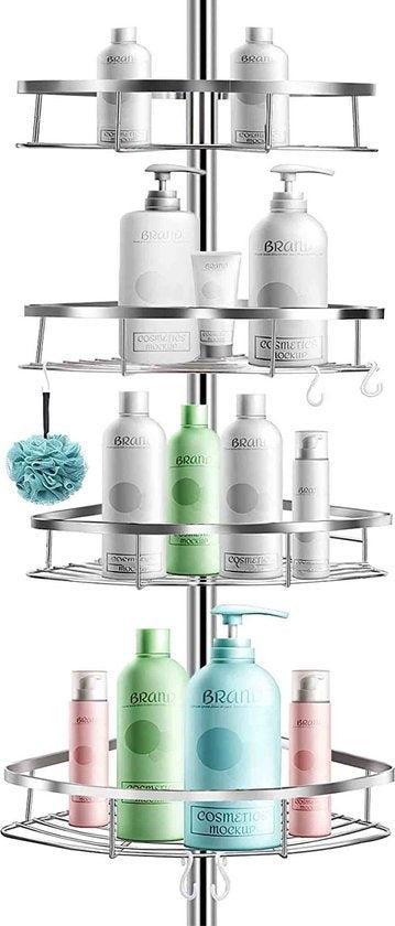 2dekans | Doucherek - Doucherek zonder boren - Telescopisch, Huis en Inrichting, Woonaccessoires | Spiegels, Ophalen of Verzenden