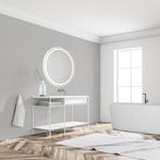 Led spiegel op maat - Rond - LED voor - Wit kader, Huis en Inrichting, Woonaccessoires | Spiegels, Nieuw, Verzenden