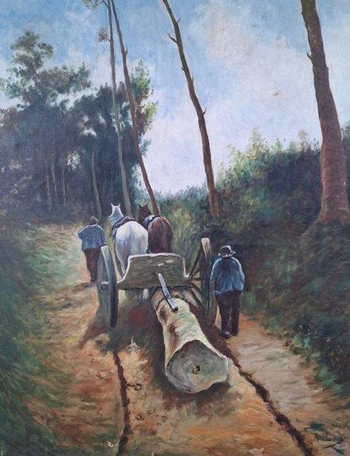 Anton Mauve (1838-1888), Naar - Débardage, Antiek en Kunst, Kunst | Schilderijen | Klassiek