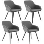 tectake Eetkamerstoel Marilyn, koordlook, gestoffeerd - grij, Huis en Inrichting, Stoelen, Verzenden, Nieuw