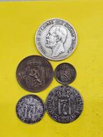 Noorwegen. Lot of 5 coins, incl. silver, various