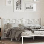 vidaXL Hoofdbord 193 cm metaal wit, Huis en Inrichting, Verzenden, Nieuw