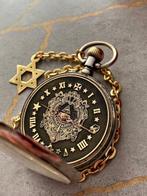 angel silver masonic pocket watch - 1901-1949, Handtassen en Accessoires, Horloges | Heren, Nieuw