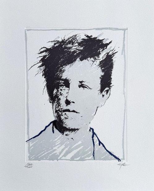 Ernest Pignon-Ernest (1942) - Portrait de Rimbaud, Antiek en Kunst, Antiek | Overige Antiek