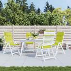 vidaXL Stoelkussens 4 st hoge rug oxford stof heldergroen, Verzenden, Nieuw