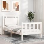 vidaXL Cadre de lit avec tête de lit blanc 90x190 cm, Neuf, Verzenden
