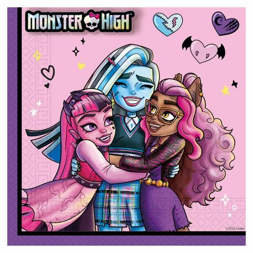 Monster High Servetten 33cm 20st, Hobby en Vrije tijd, Feestartikelen, Nieuw, Verzenden