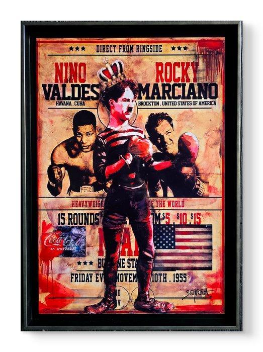 Robert Sgarra - CHAPLIN BOXING, Antiek en Kunst, Kunst | Schilderijen | Modern