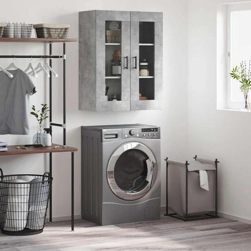 vidaXL Wandkast 69,5x34x90 cm betongrijs, Huis en Inrichting, Kasten | Dressoirs, Nieuw, Verzenden