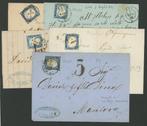 Italiaanse oude staten - Sardinië 1860 - Vijf brieven, Gestempeld