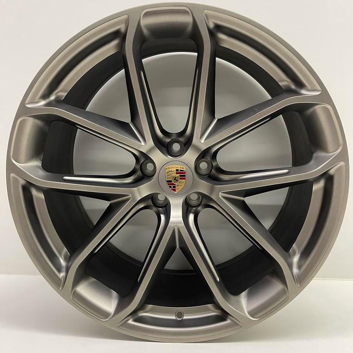 Porsche Macan II ORIGINELE 21 GT-Design Platinium met banden, Auto-onderdelen, Banden en Velgen, 21 inch, Zomerbanden, 295 mm