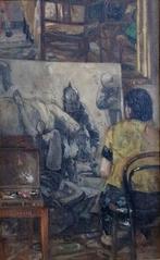 Eugenio Scorzelli (1890-1958) - Interno studio di pittore, Antiquités & Art