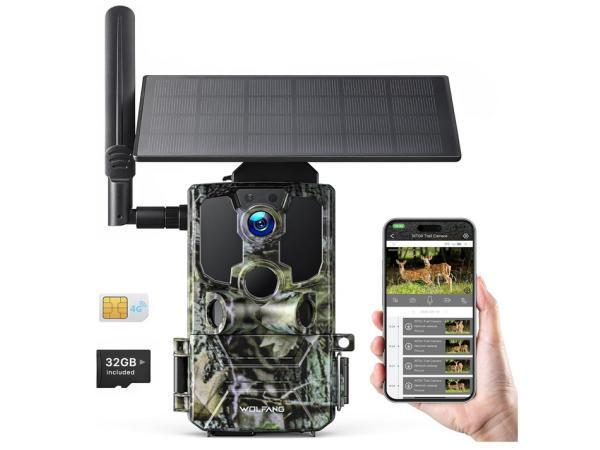Veiling - WOLFANG 4G LTE mobiele wildcamera op zonne-energie, Audio, Tv en Foto, Actiecamera's