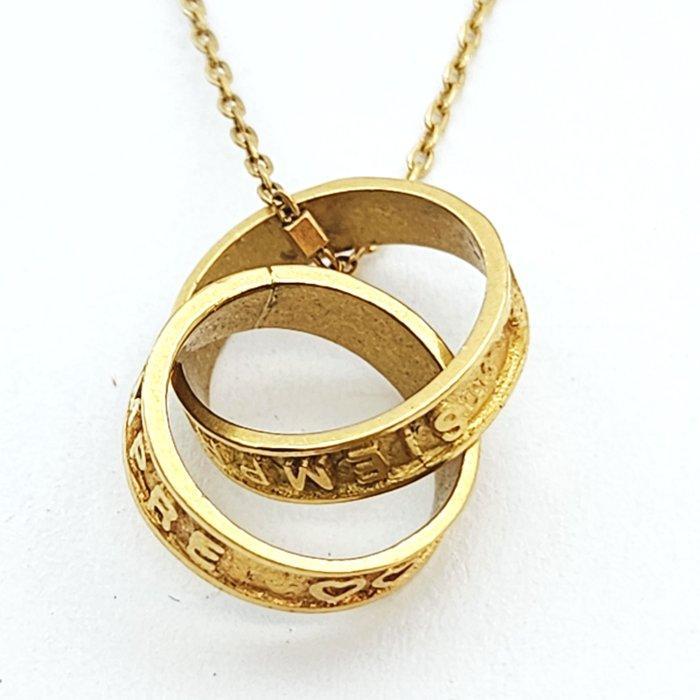 Ketting met hanger - 18 karaat Geel goud, Handtassen en Accessoires, Antieke sieraden