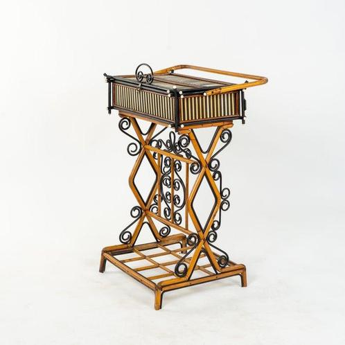 Bijzettafel - Bamboe, Giunco - Naaitafel, Antiek en Kunst, Kunst | Designobjecten