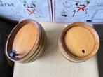 Toonbankpot (2) - Hout, Fer + Laiton