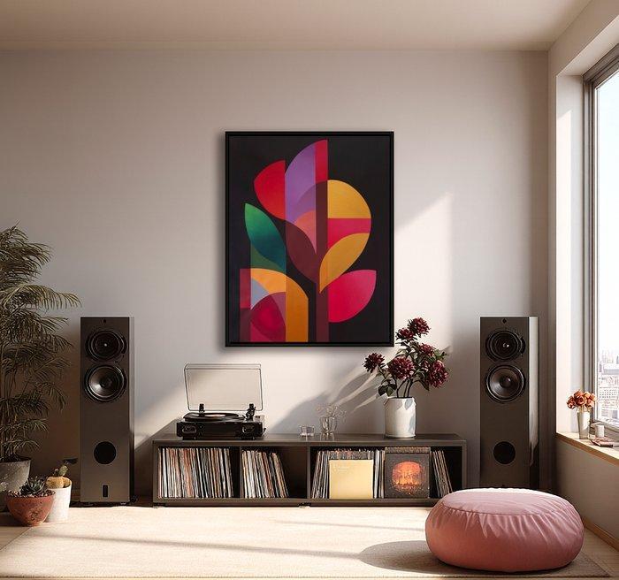 B. Morales - Jardín en la noche - XL, Antiquités & Art, Art | Peinture | Moderne