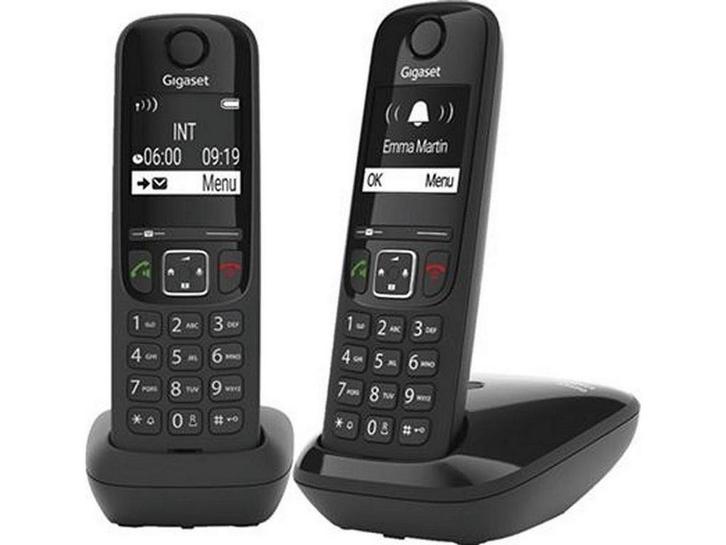 Gigaset AS690R - DECT telefoon - 100 nummers - zwart, Télécoms, Téléphones fixes | Combinés & sans fil, Envoi