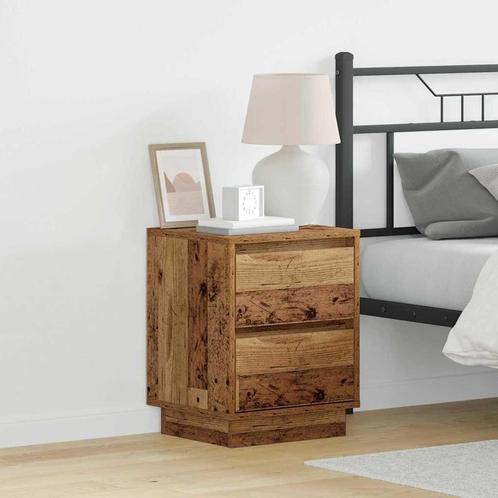 vidaXL Nachtkastje met lade Oud Hout 39 x 34.5 x 50 cm, Huis en Inrichting, Slaapkamer | Nachtkastjes, Nieuw, Verzenden