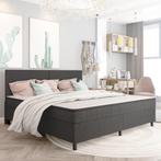 vidaXL Boxspring stof donkergrijs 200x200 cm, Huis en Inrichting, Slaapkamer | Bedden, Verzenden, Nieuw