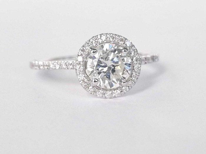 Bague de fiançailles - 18 carats Or blanc - 1.16ct. tw., Handtassen en Accessoires, Antieke sieraden