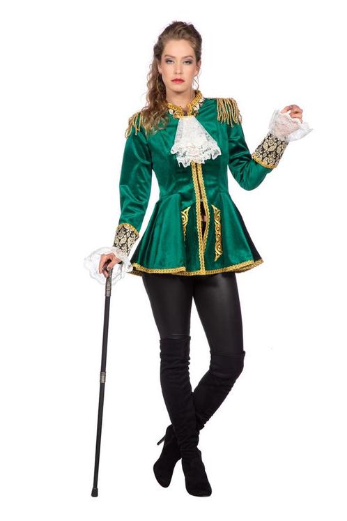 Markiezin Jas Groen Goud Dames, Kleding | Dames, Carnavalskleding en Feestkleding, Nieuw, Verzenden