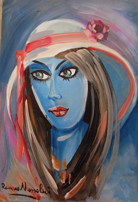 Romano Mussolini (1927-2006) - Ritratto di donna, Antiquités & Art, Art | Peinture | Classique