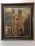 Belgische school (XIX) - Cattedrale di St Michael Bruxelles, Antiek en Kunst