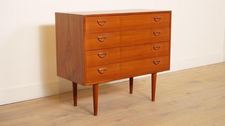 Vintage ladekast | Kai Kristiansen | Deens Design | Teak, Huis en Inrichting, Kasten | Ladekasten, Ophalen of Verzenden