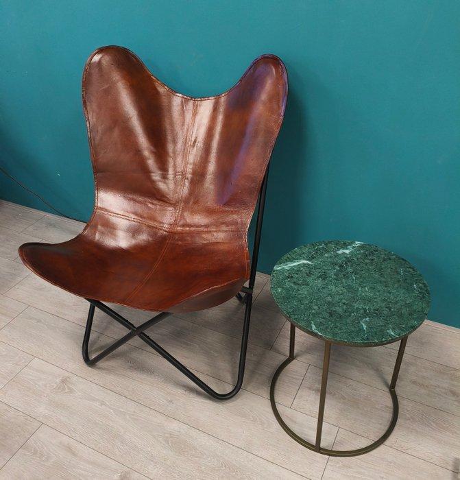 Groen Marmer Gouden - Bijzettafel - Metaal, Marmer, Huis en Inrichting, Overige Huis en Inrichting