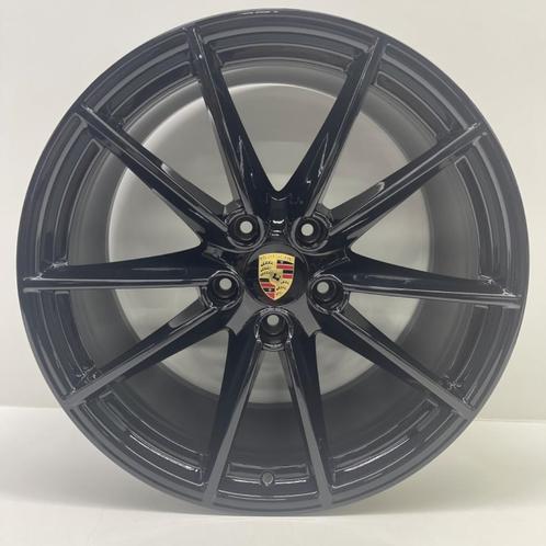 Porsche 992 ORIGINELE 20/21 Carrera S Unizwart met banden, Auto-onderdelen, Banden en Velgen, 21 inch, 305 mm, Personenwagen, Gebruikt