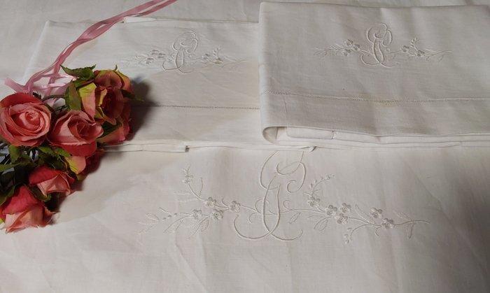 Drap de lit (3) - 270 cm - 230 cm - Anciennes collections, Antiquités & Art, Tapis & Textile