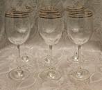 Wijnglas (6) - Bergkristal - Geweldig gegraveerd, Antiek en Kunst