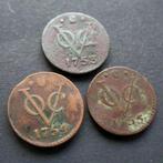 Nederlands-Indië, Utrecht. Zeer Leuk Lotje Halve VOC Duiten, Postzegels en Munten, Munten | Nederland