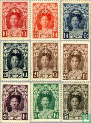 Suriname - Koningin Wilhelmina - 1927, Postzegels en Munten, Postzegels | Suriname, Postfris, Verzenden