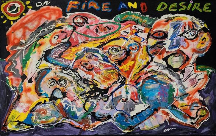 Dennis Epke – Fire & Desire, Antiek en Kunst, Kunst | Schilderijen | Modern